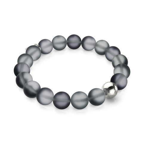 Carbonite | Argent | Bracelet de déclaration en verre sirène